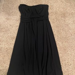 Strapless black dress